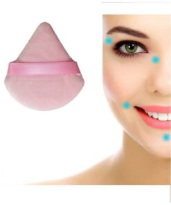 Malinka 2 Adet Üçgen Pamuk Yıkanabilir Kadife Puf Yüz Kontür Makyaj Bez Süngeri Kozmetik Fondöten Kapıda Ödeme