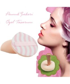 Profesyonel Pamuk Şeker Puf Kozmetik Puf Yüz Makyaj Sünger Göz Altı Kapatıcı Kuru Islak Bez Süngeri Kapıda Ödeme